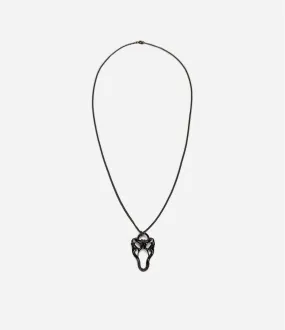 Gunmetal Gila Skull Necklace