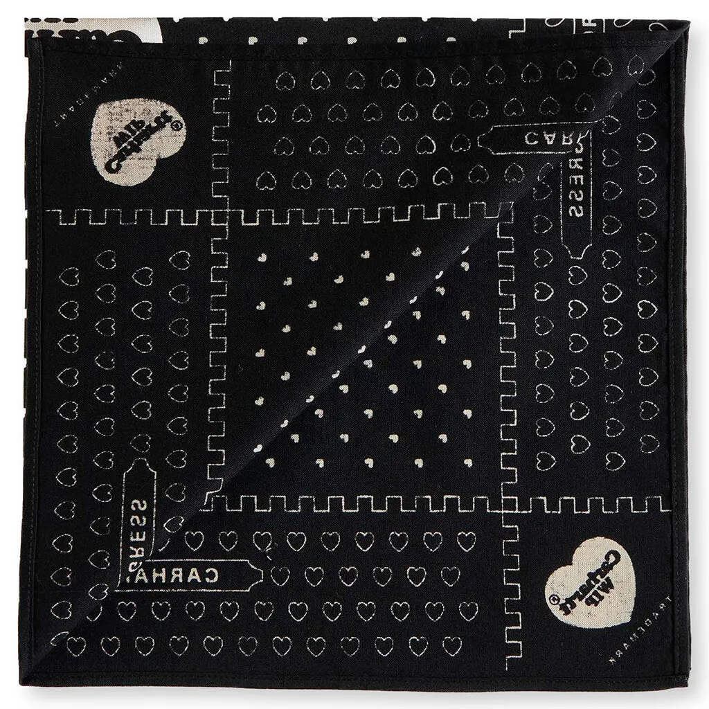 Heart Bandana - Black