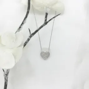 Icicles 10k Gold Diamond Heart Necklace