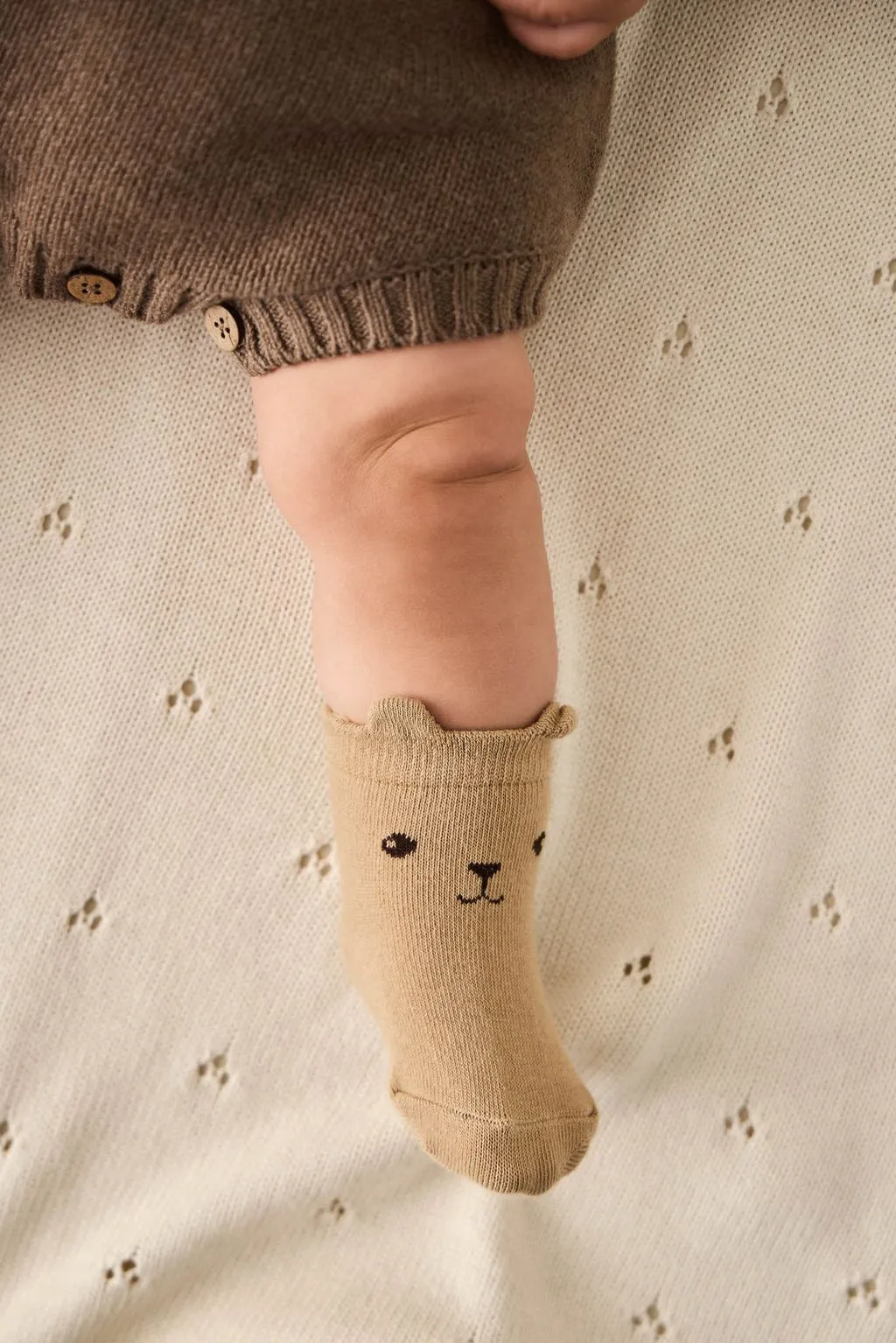 JAMIE KAY George Bear Ankle Sock - Bronzed Marle