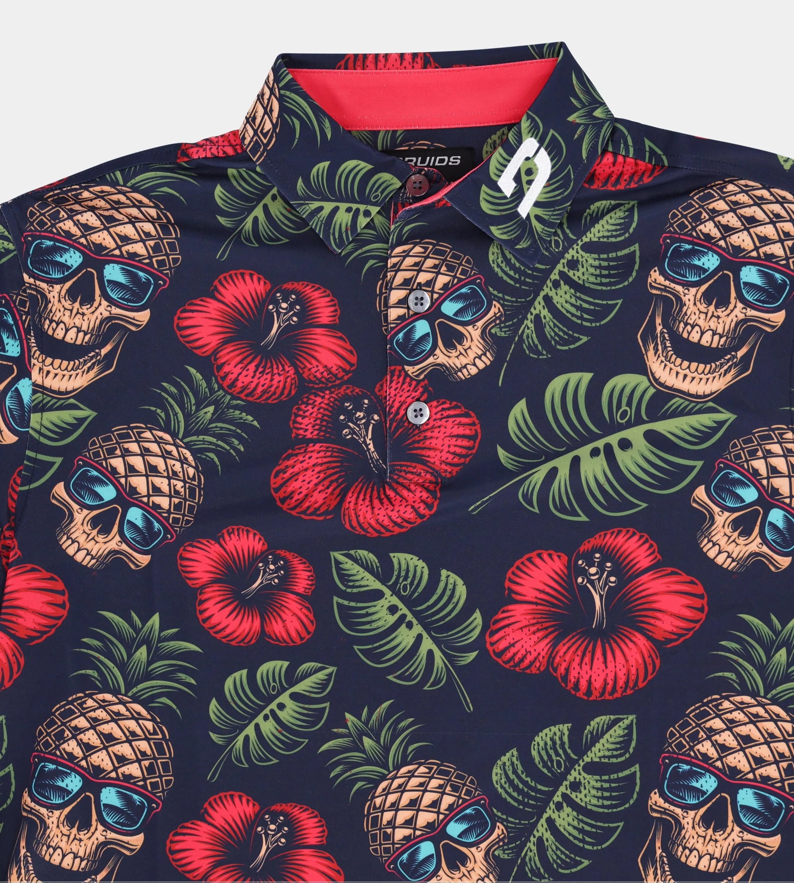 KIDS PINEAPPLE SKULLS POLO - NAVY