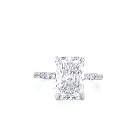 Lareesa 3 Carat Radiant Cut Lab Grown Diamond Engagement Ring. IGI Certified