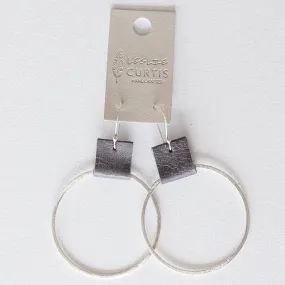 Laura Earrings - Silver/Charcoal