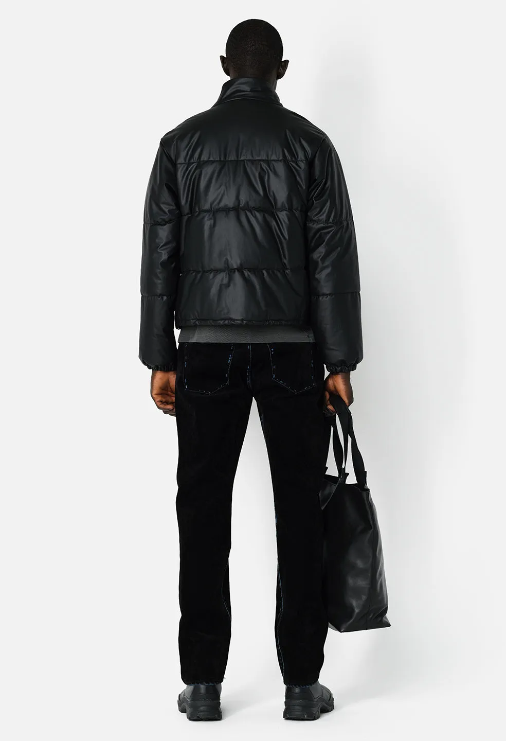 Leather Pico Puffer / Black