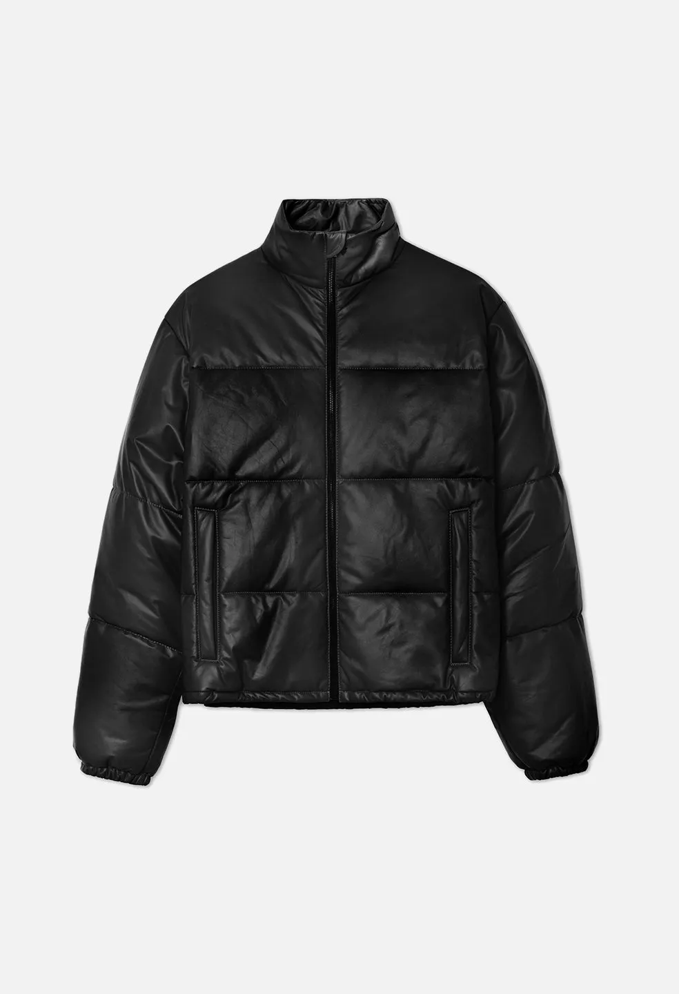 Leather Pico Puffer / Black