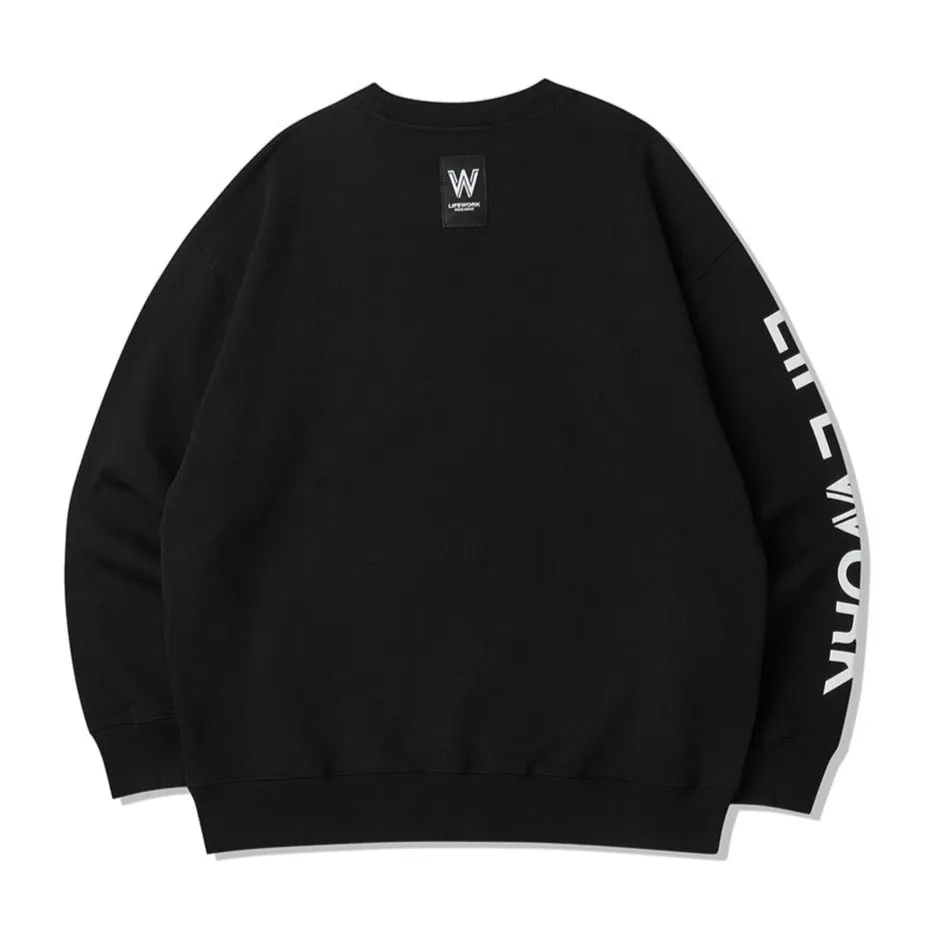 LifeWork Multi Logo Crew Neck Black