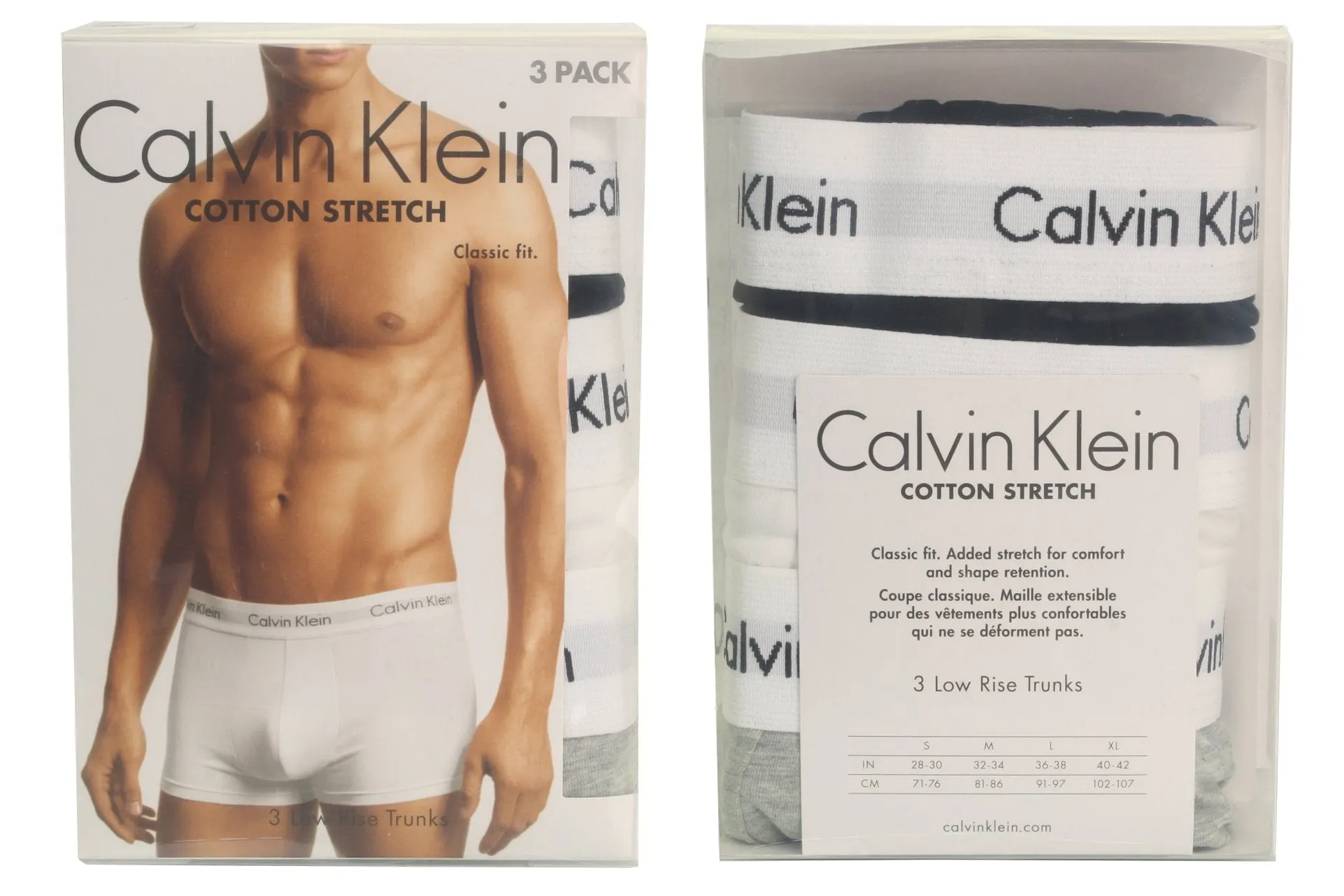 Mens Calvin Klein Boxer Shorts Low Rise Trunks 3 Pack