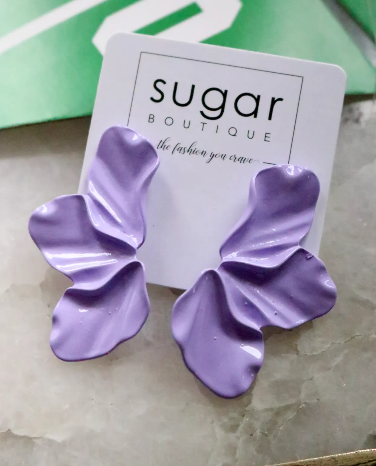 Metal Petal Earring | Lavender