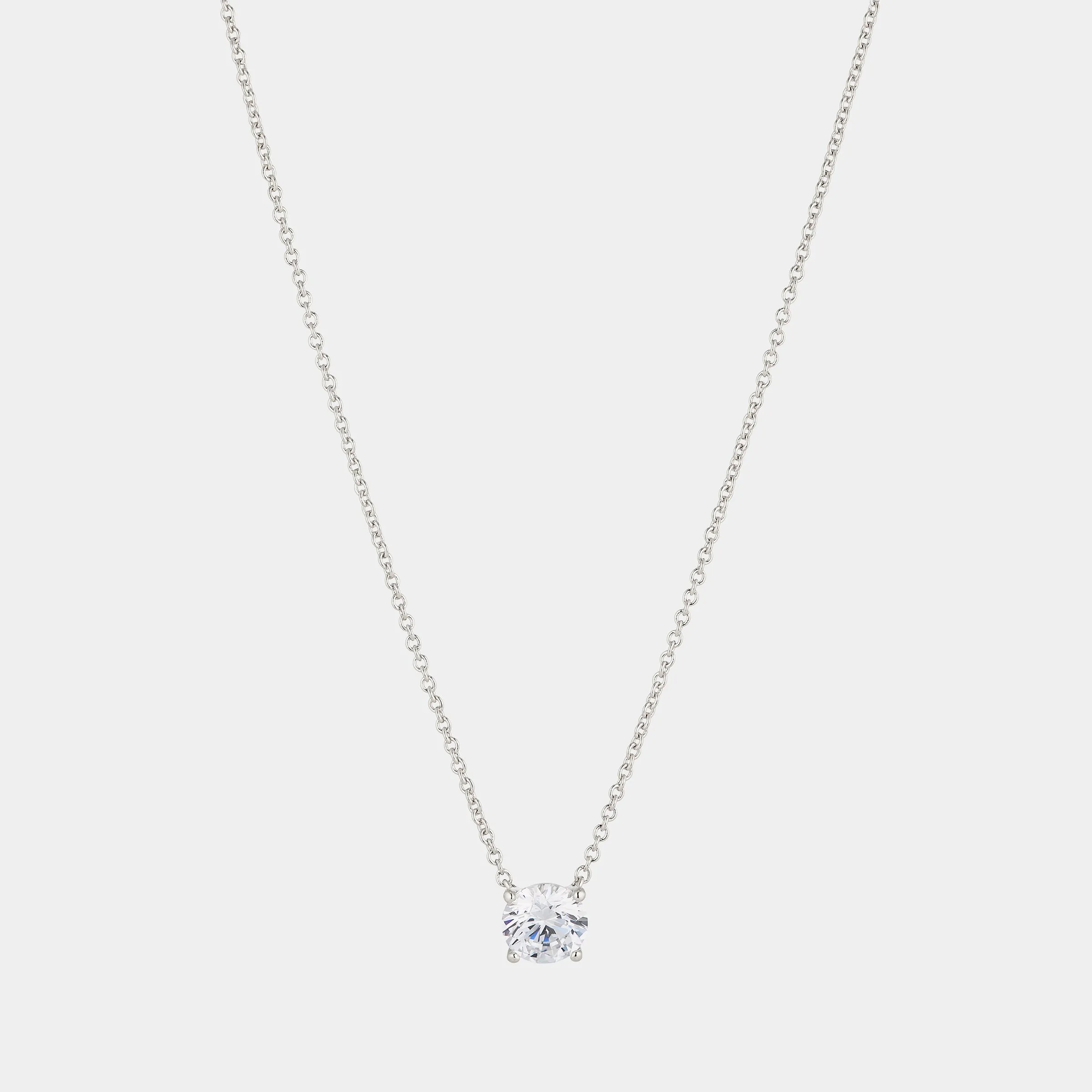 MODERN LOVE LARGE ROUND CZ NECKLACE