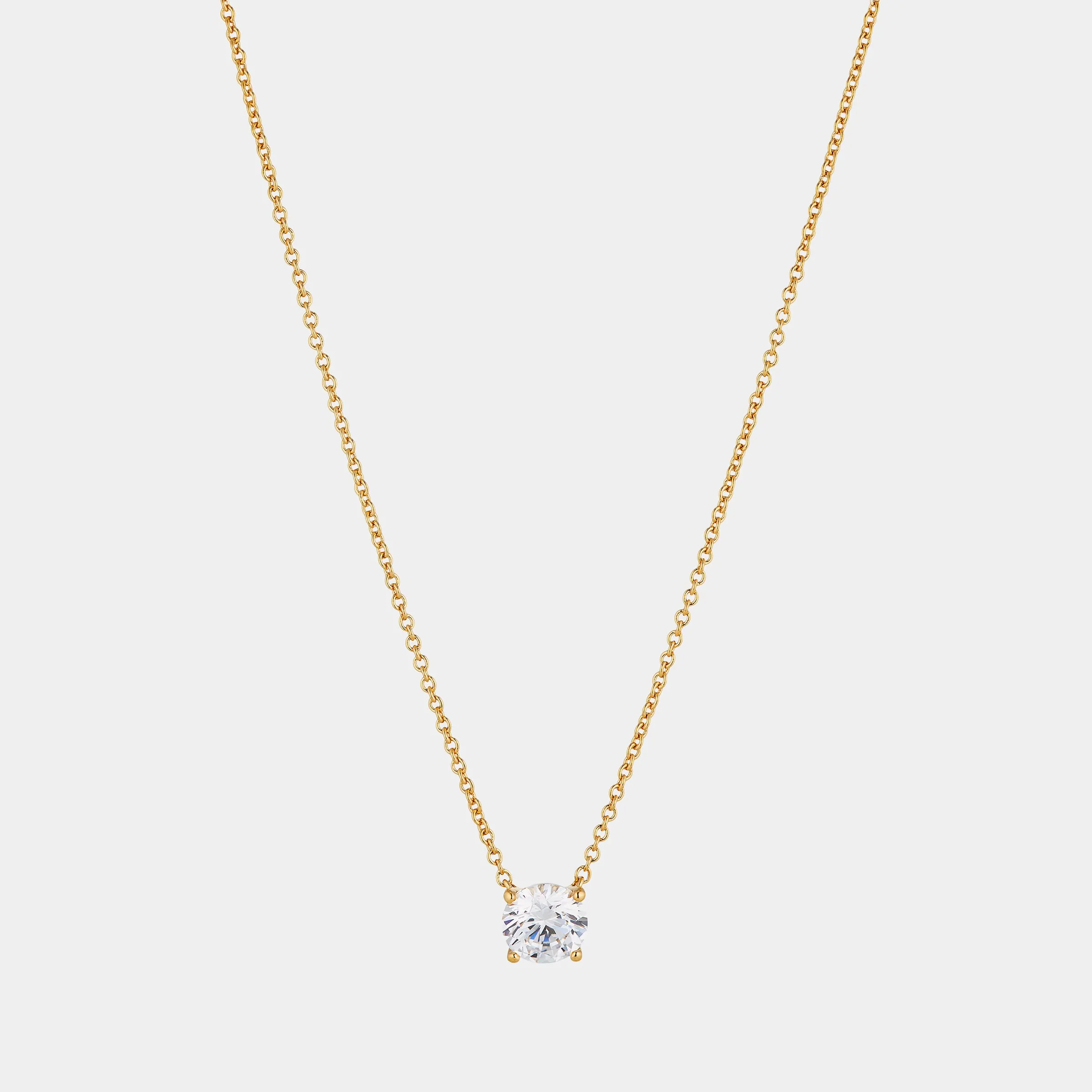 MODERN LOVE LARGE ROUND CZ NECKLACE