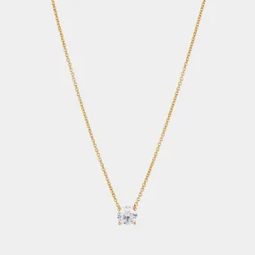 MODERN LOVE LARGE ROUND CZ NECKLACE