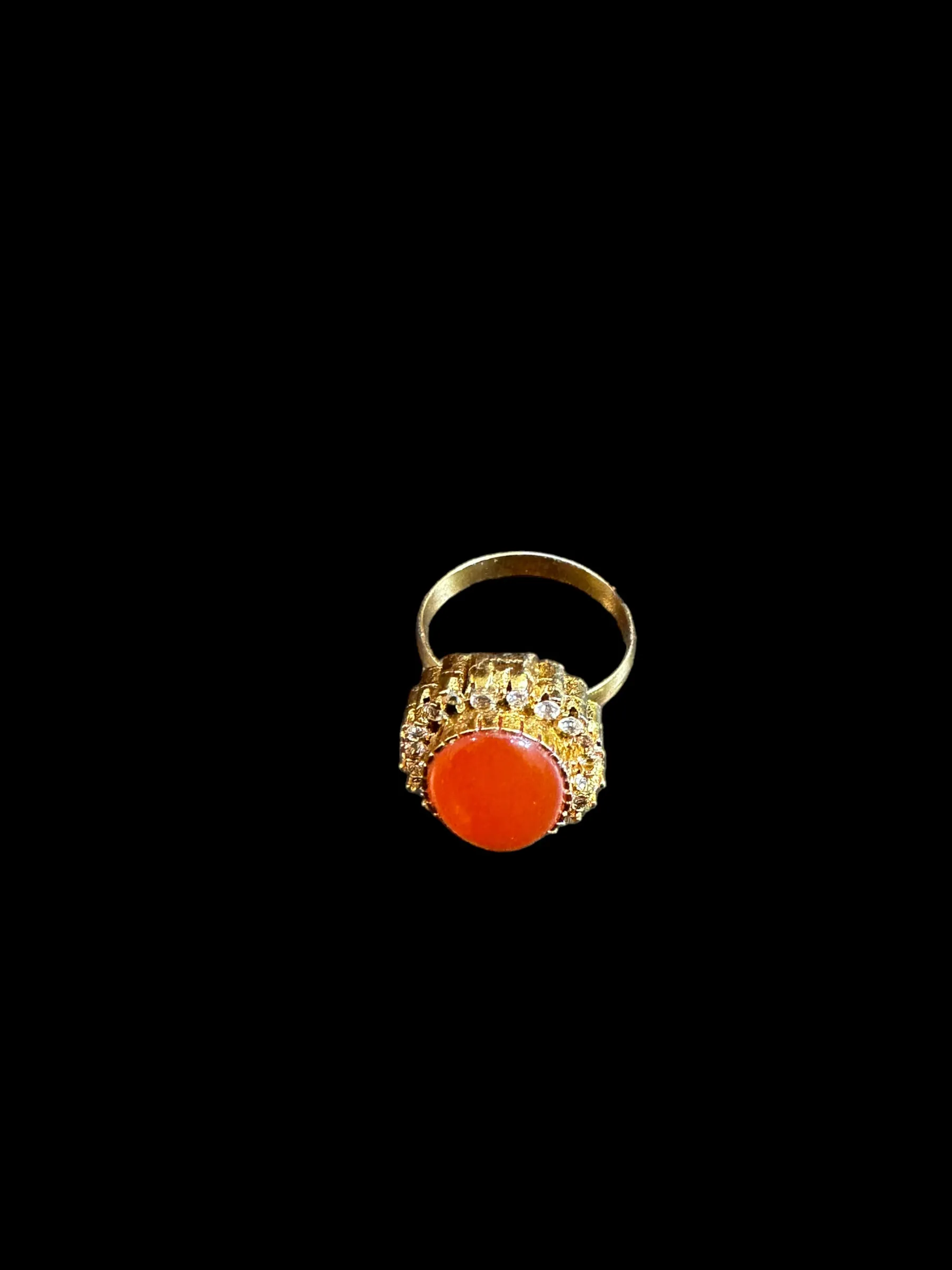 Natural aqeeq / orange agate ring ( READY TO SHIP )