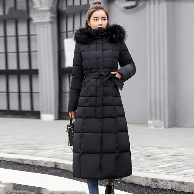 New Arrival Fashion Winter  Cotton Coat Women Thick Long Slim Padded Overcoat Warm Ladies Autumn Winter Fashion Clothes Sweaters Jackets Women Winter Clothes