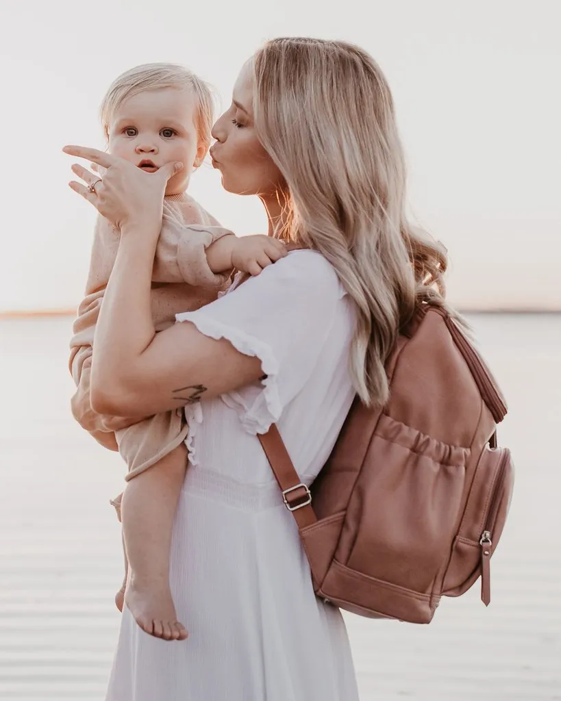 OiOi Signature Nappy Backpack - Dusty Rose Vegan Leather