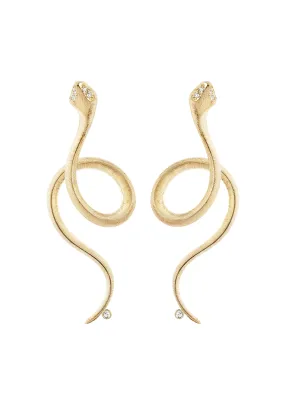 Ole Lynggaard 18KYG Diamond Snake Earrings | Sold Individually