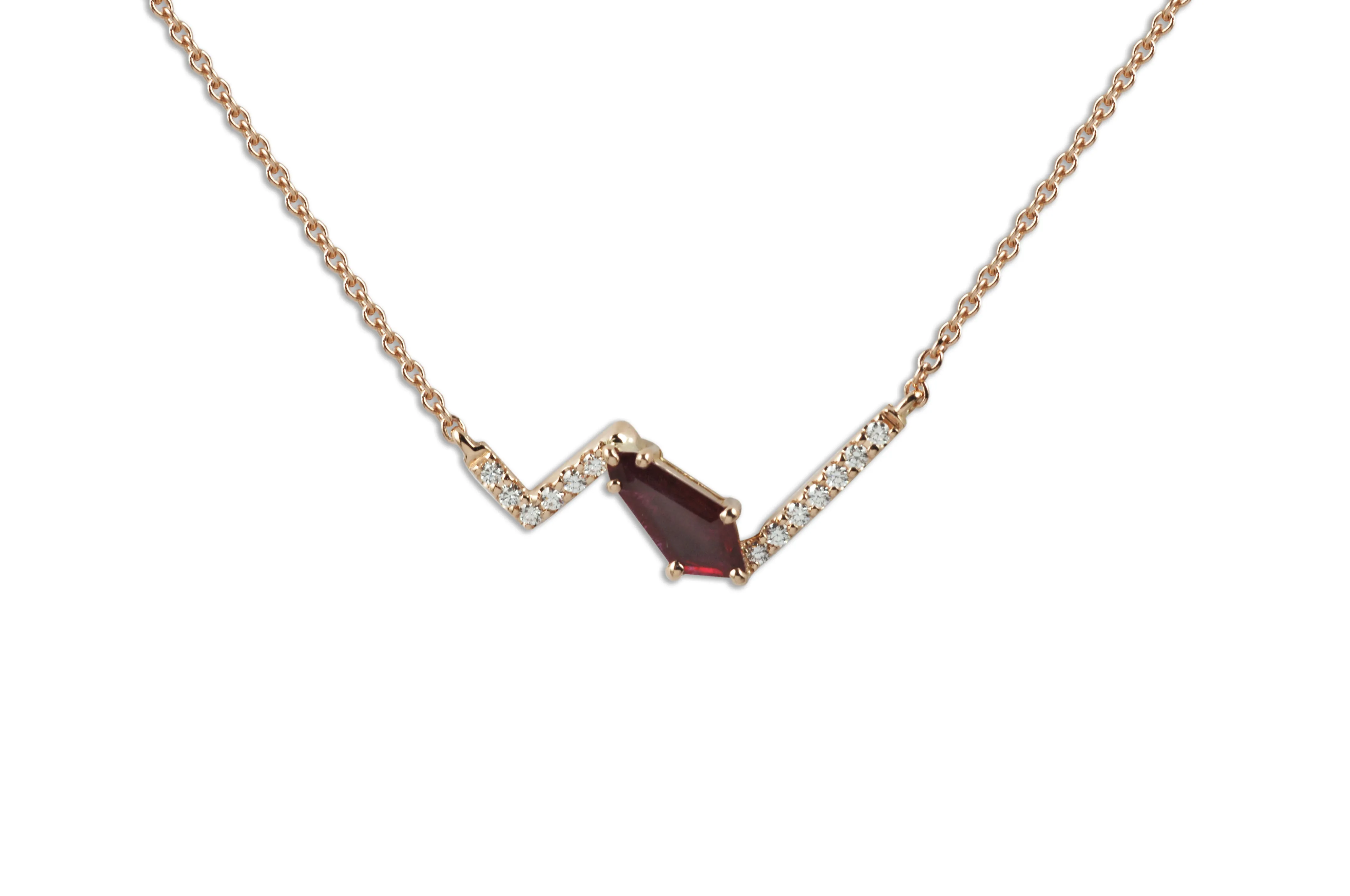 Origami Ziggy Jazz Ruby Necklace