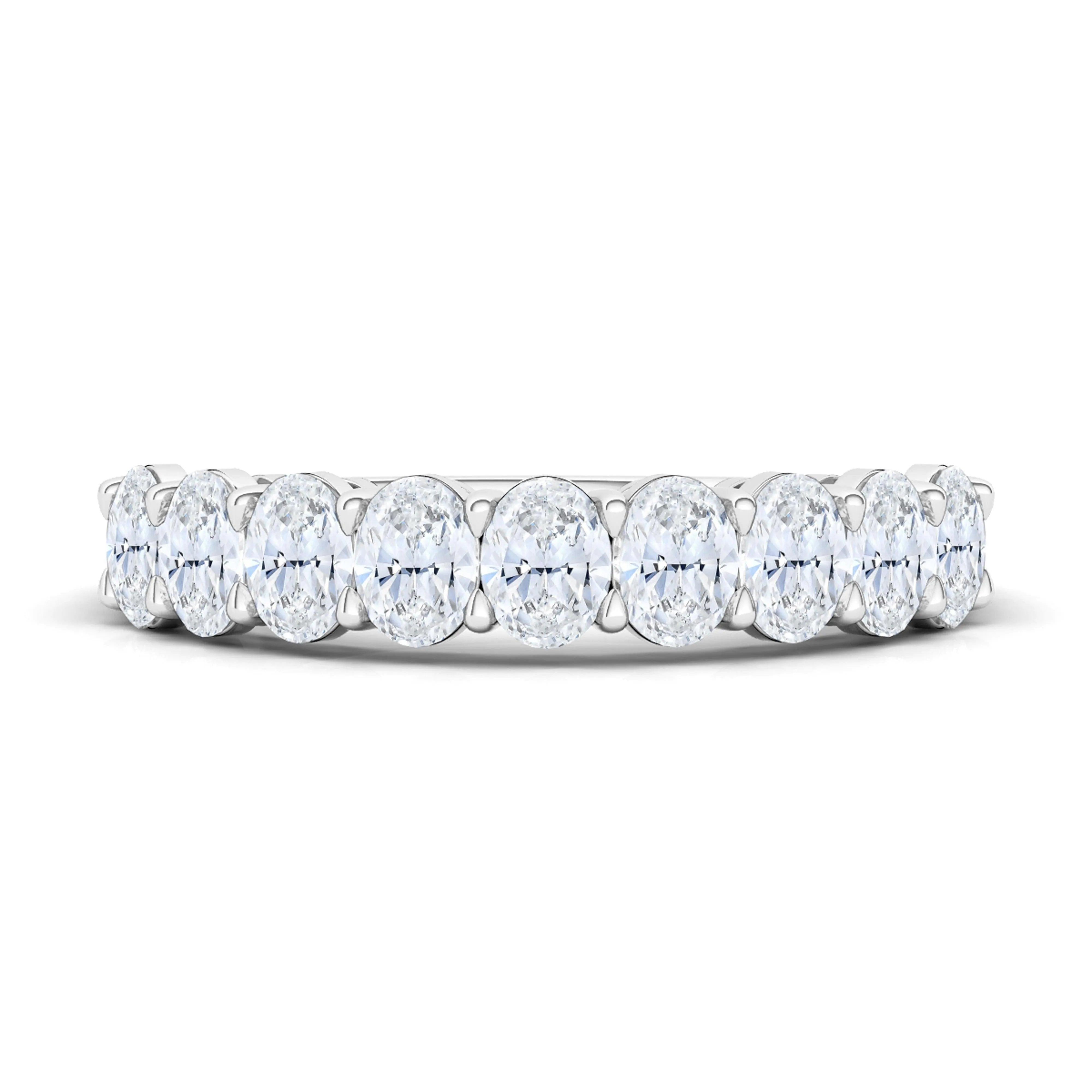 Petite Oval Cut Half Eternity Band