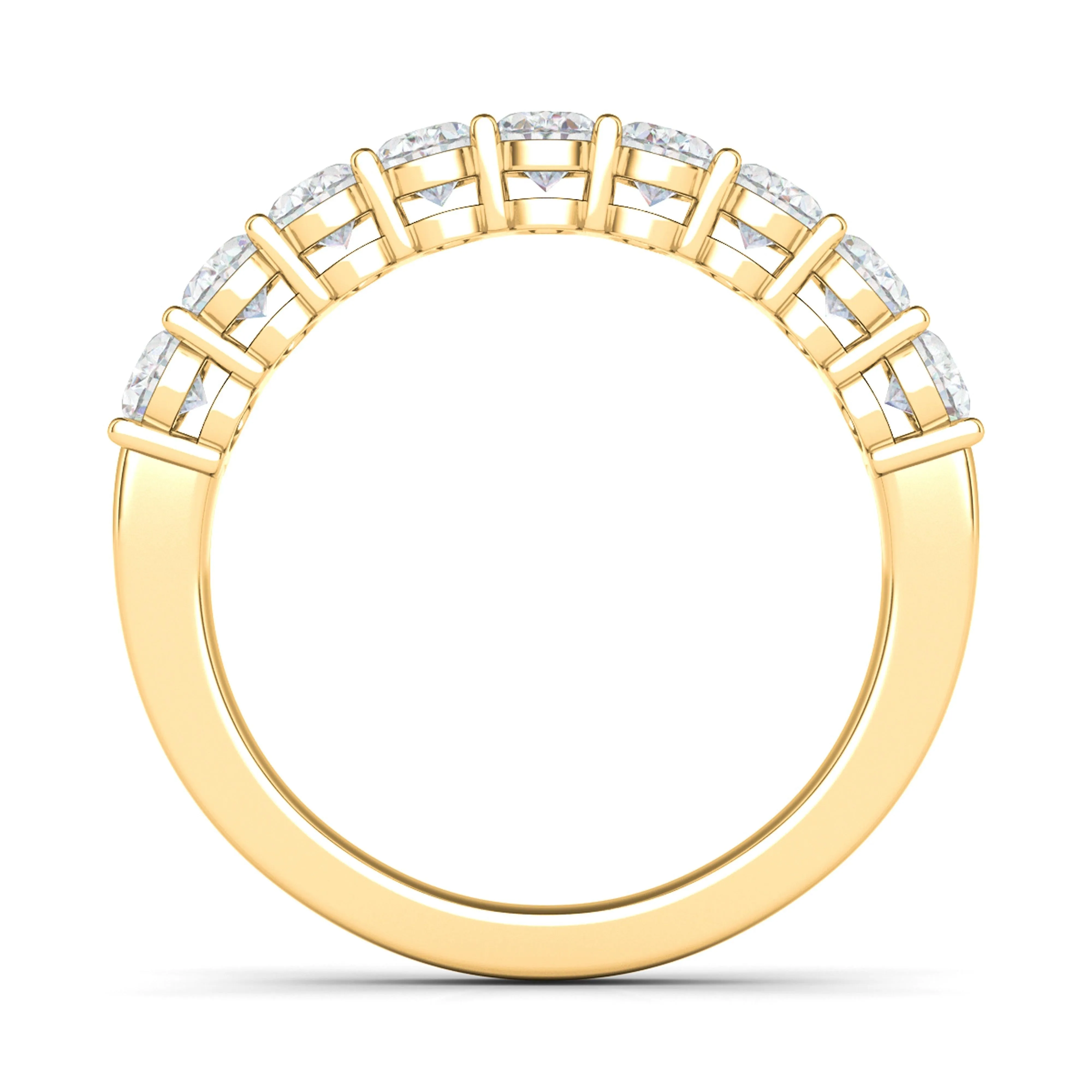 Petite Oval Cut Half Eternity Band