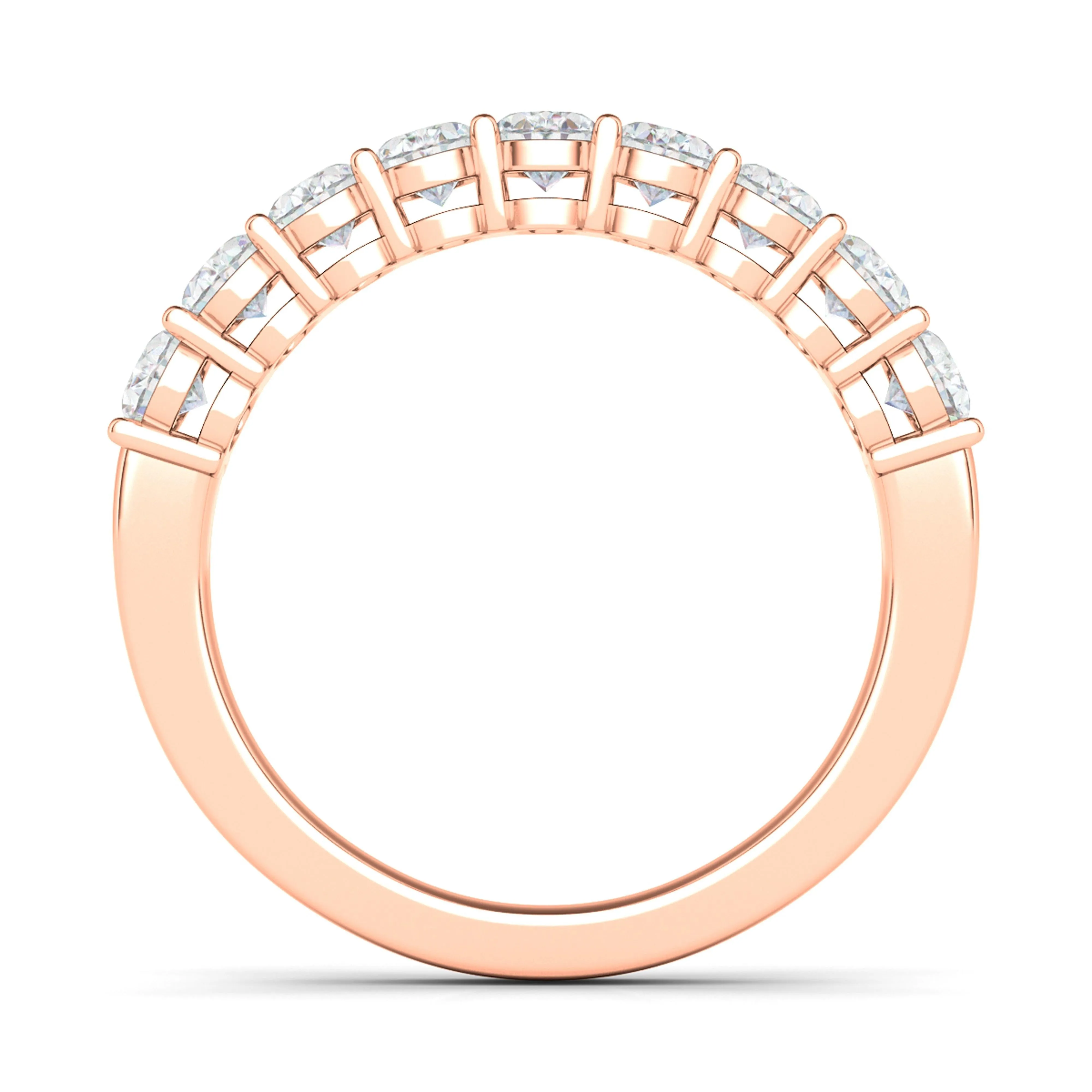 Petite Oval Cut Half Eternity Band