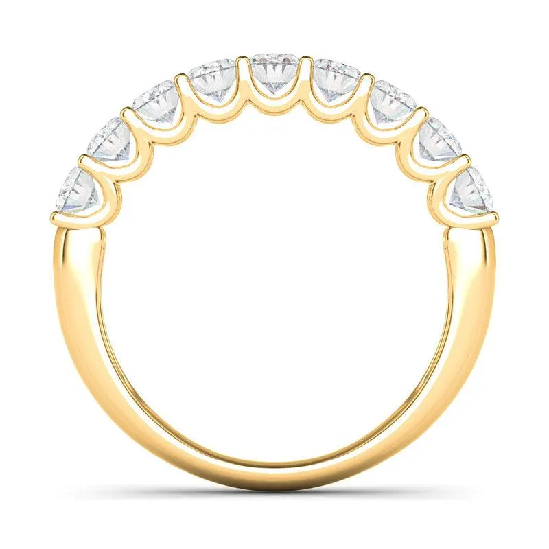 Petite Oval Cut Half Eternity Band