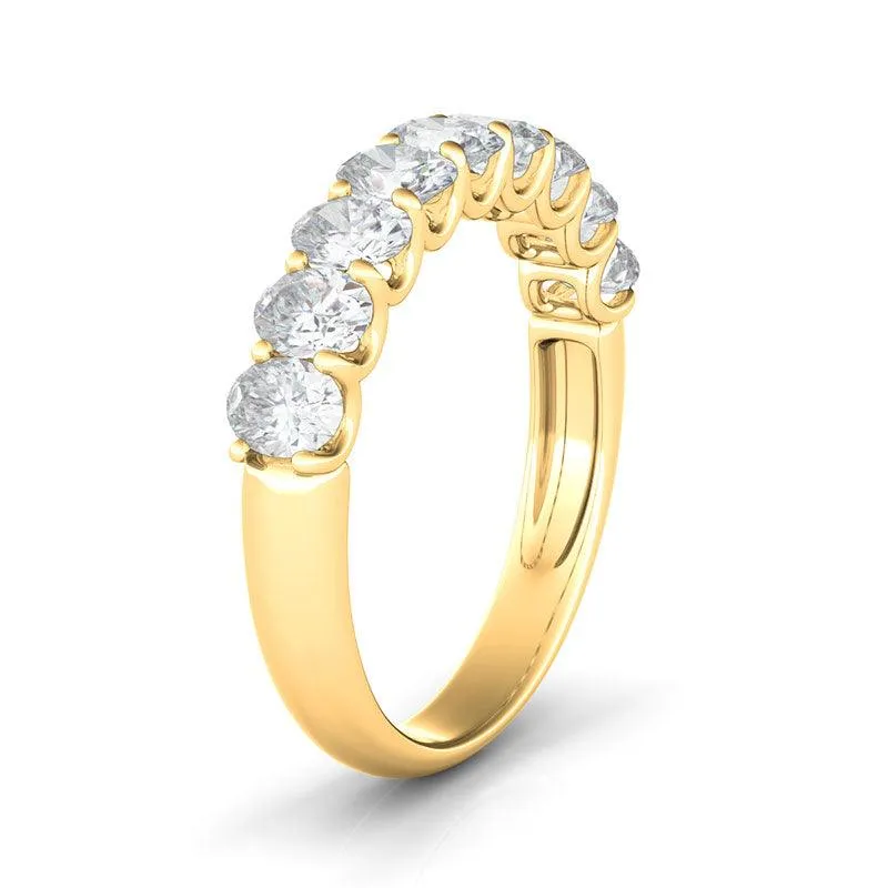 Petite Oval Cut Half Eternity Band