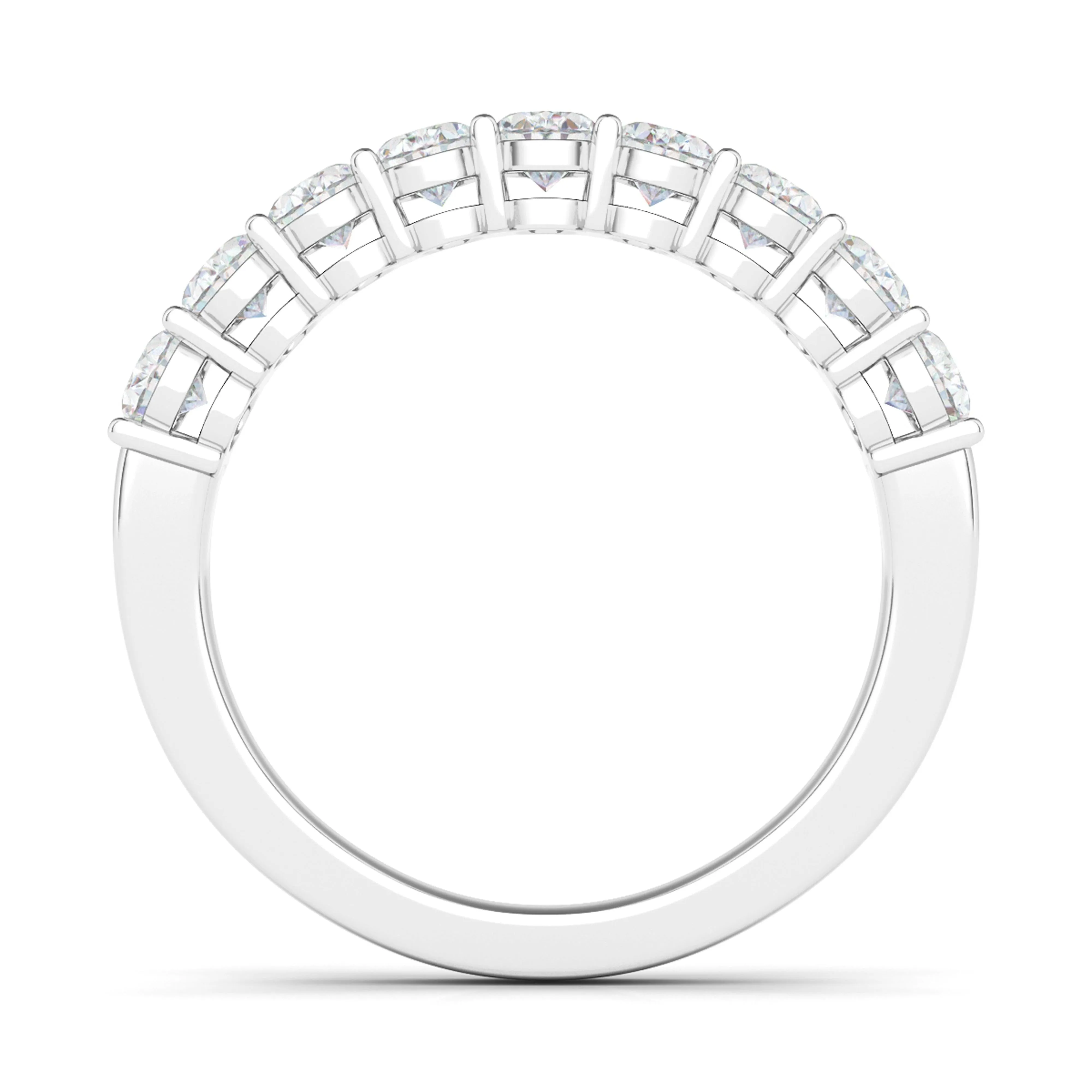 Petite Oval Cut Half Eternity Band