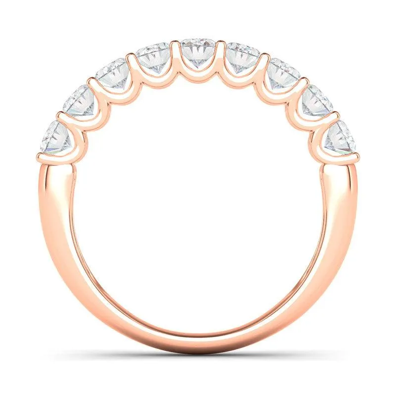 Petite Oval Cut Half Eternity Band