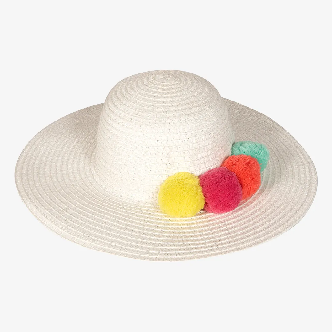 Pom Pom Hat | White