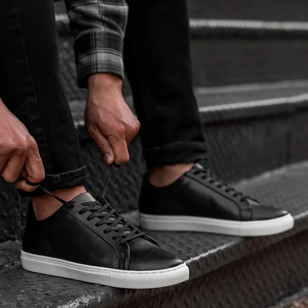 Premier Low Top | Black (Blind Eyelets)