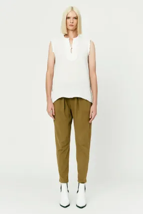 RAQUEL ALLEGRA Washed White Abiquiu Gauze Desert Top