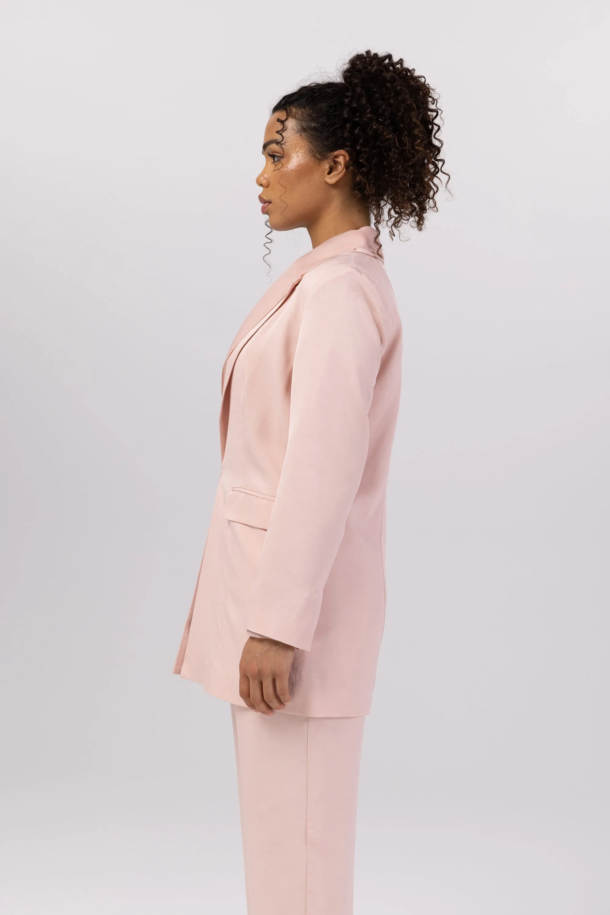 Rayan Organza Two Piece Blazer - Sepia Rose