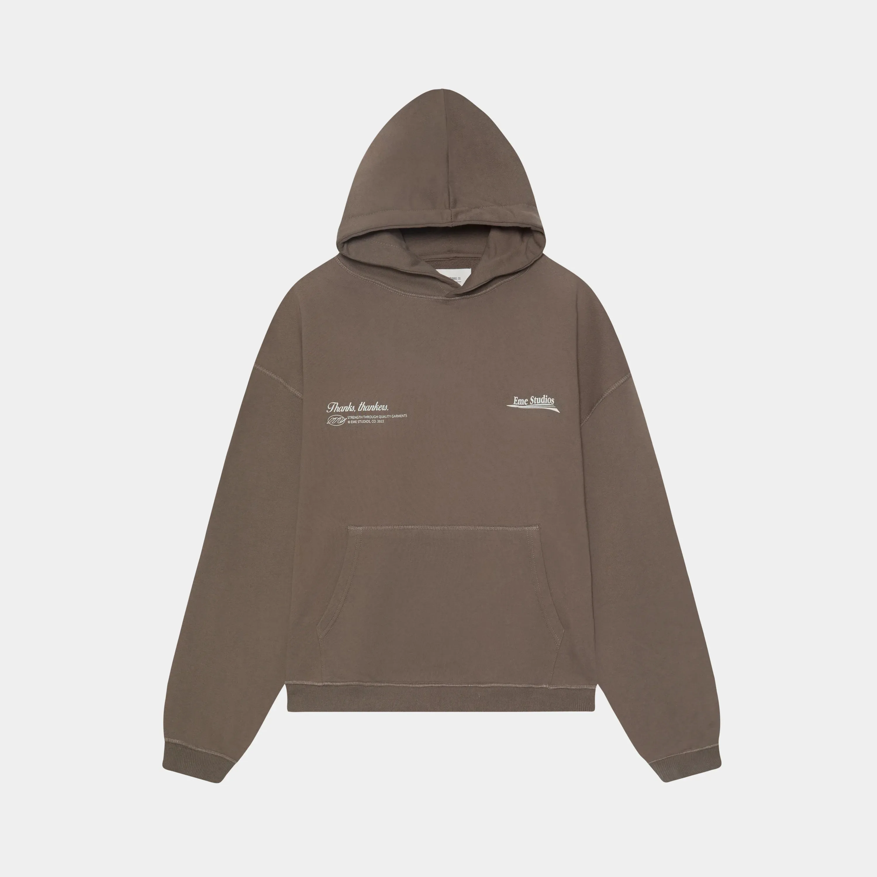 Rush Muddy Brown Oversized Hoodie