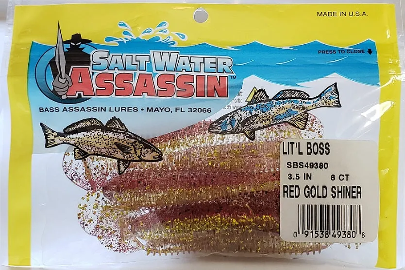 SaltWater Assassin Lit'l Boss Red Gold Shiner 3-1/2 6ct