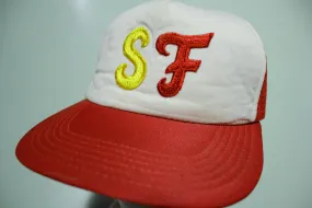 San Francisco 49ers Football Initials Vintage 80's Adjustable Back Snapback Hat