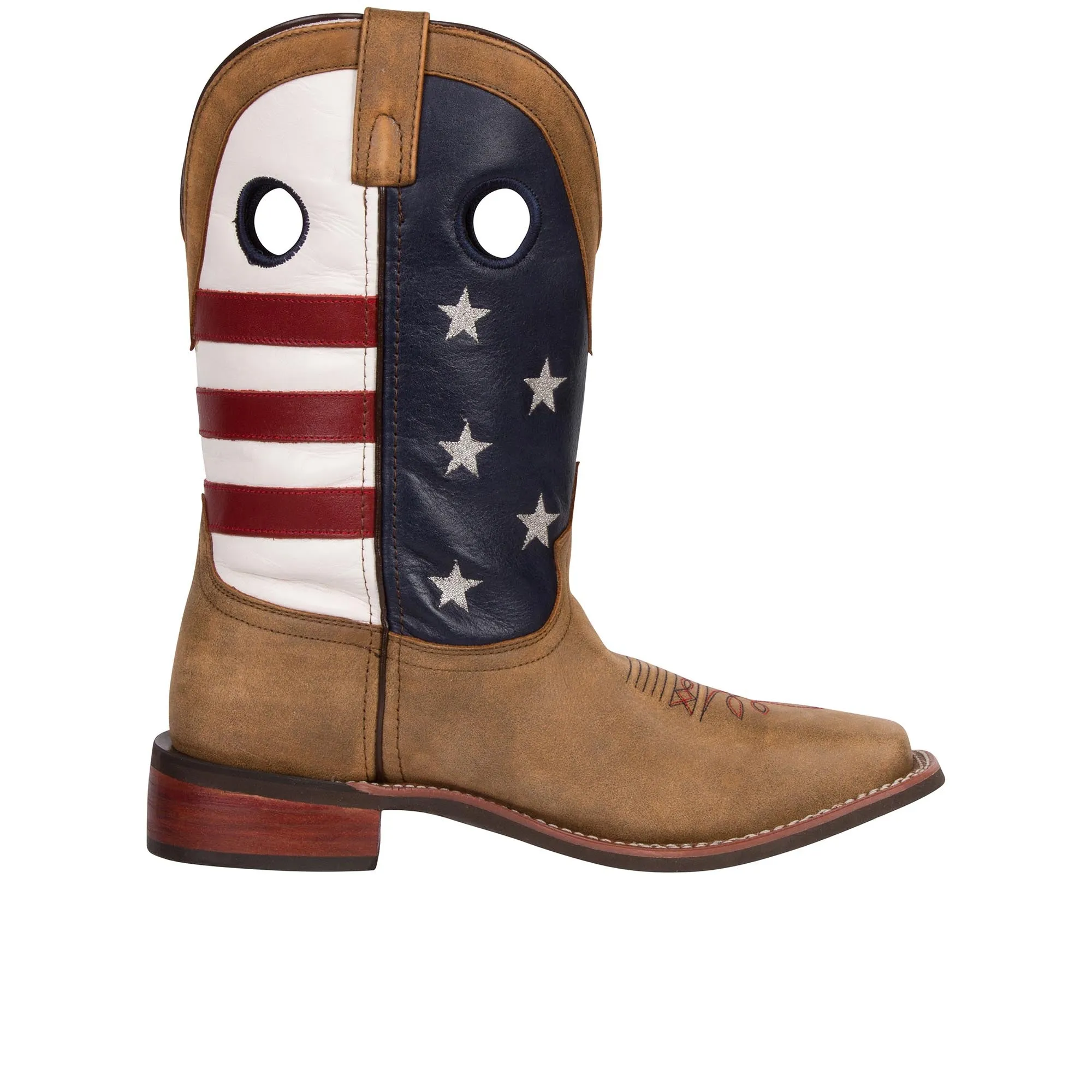 Smoky Mountain Boots Stars and Stripes Vintage Brown