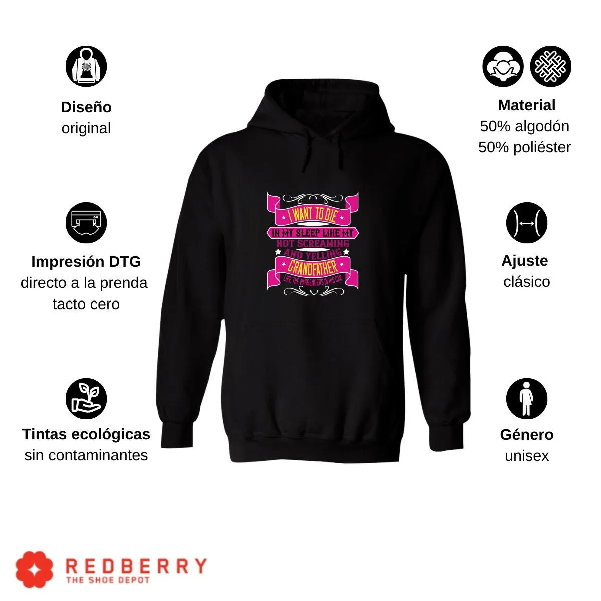 Sudadera Hombre  Hoodie Abuelo Papá Padre Hijo Hija 029