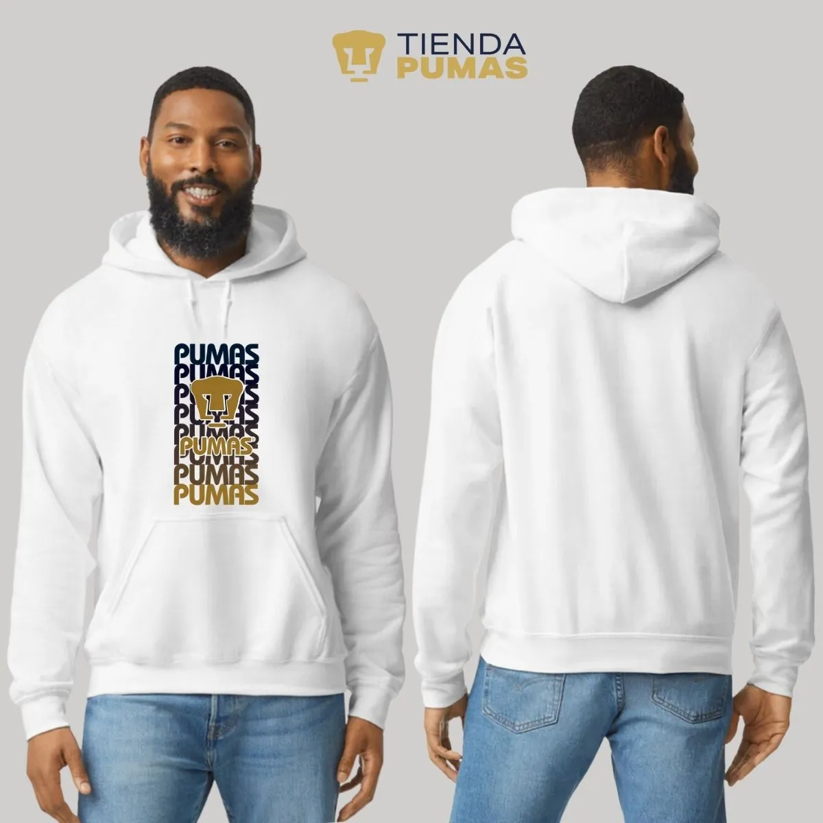 Sudadera Hombre Hoodie Pumas UNAM Degradado