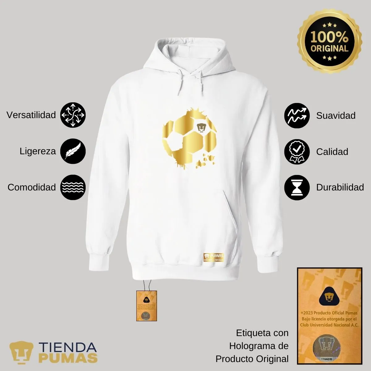 Sudadera para Mujer Hoodie Pumas UNAM Edición Limitada 2