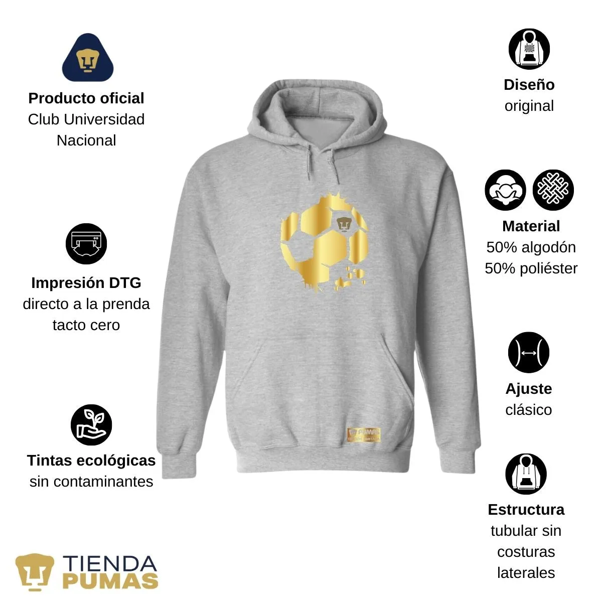 Sudadera para Mujer Hoodie Pumas UNAM Edición Limitada 2