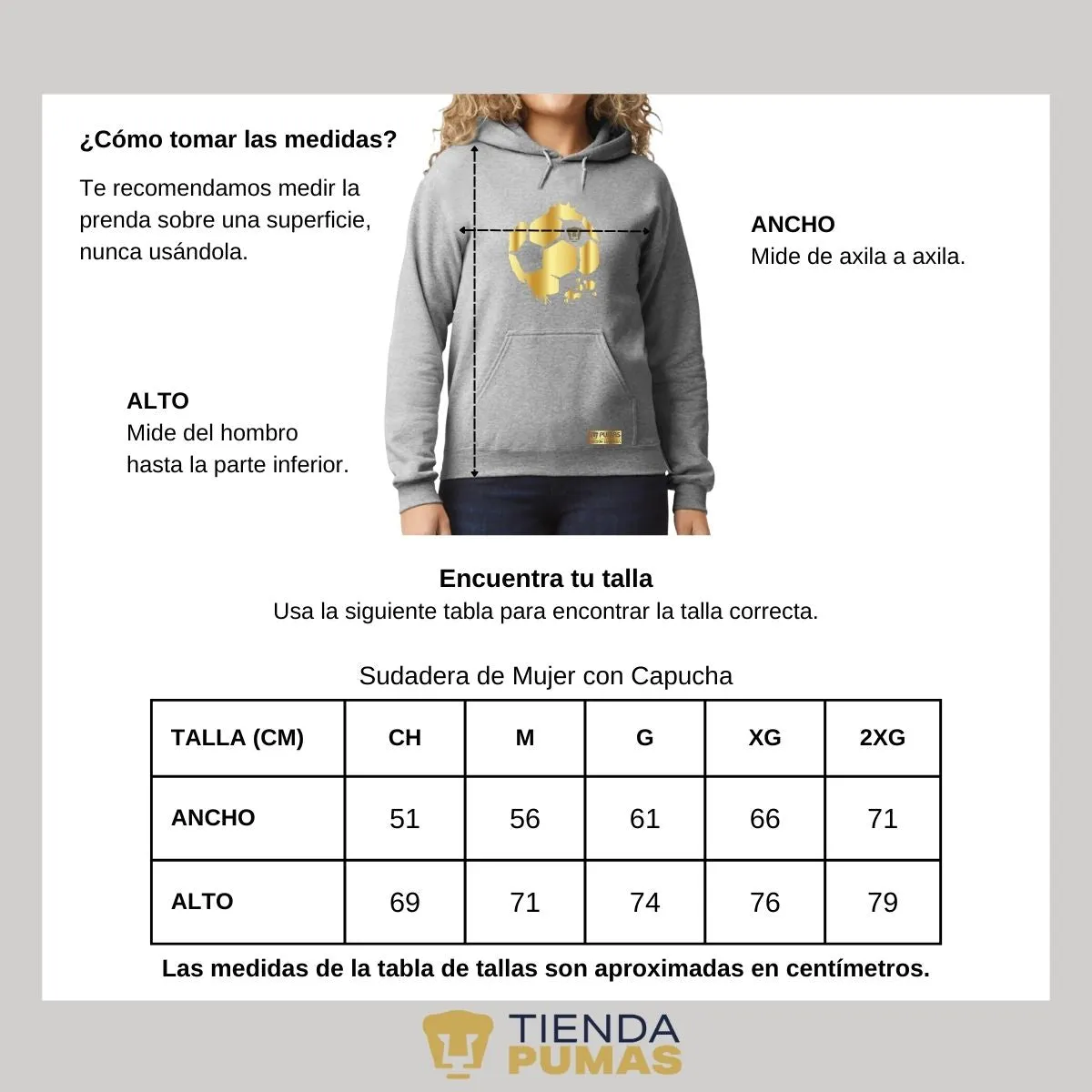 Sudadera para Mujer Hoodie Pumas UNAM Edición Limitada 2