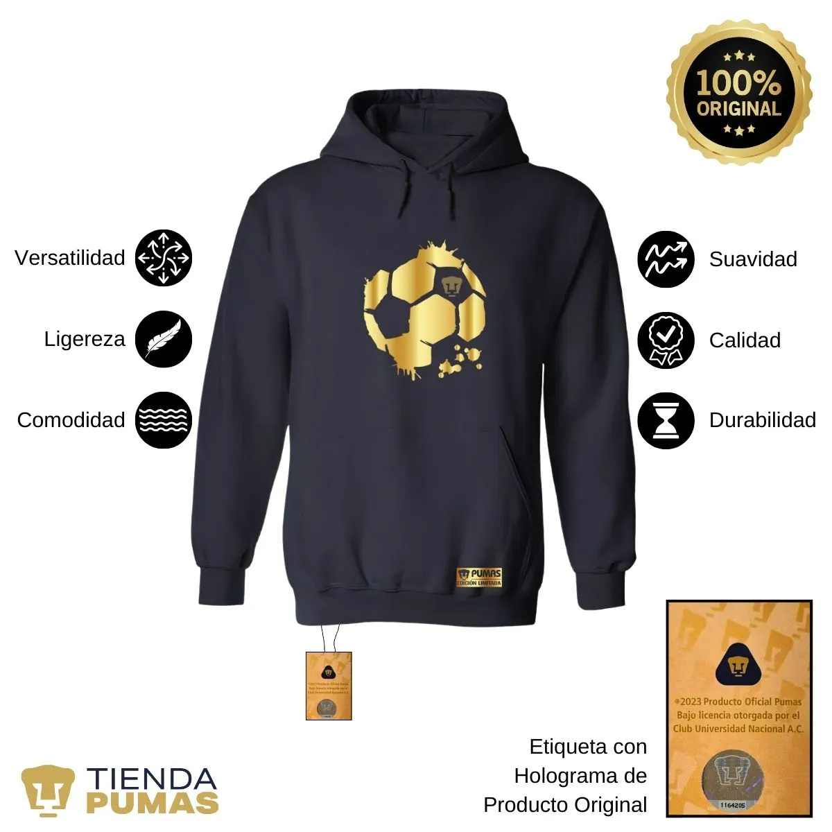 Sudadera para Mujer Hoodie Pumas UNAM Edición Limitada 2