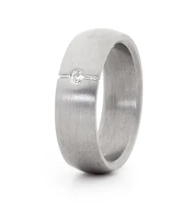 Tantalum and diamond mens ring