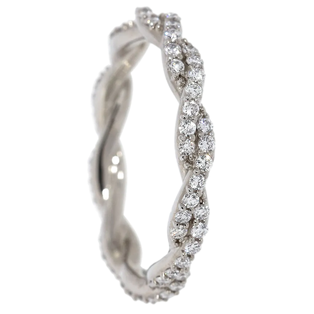 Twisted Diamond Eternity Band