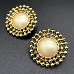 【USA輸入】ヴィンテージ GJD パール イヤリング/Vintage GJD Pearl Clip On Earrings