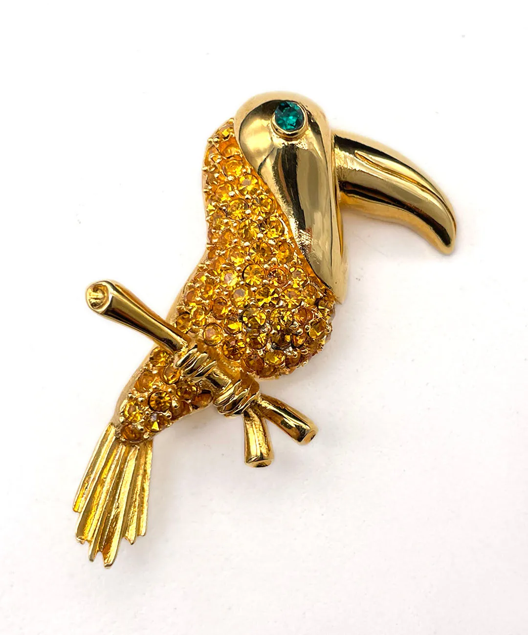 【USA輸入】ヴィンテージ K.J.L バード ビジュー ブローチ/Vintage K.J.L Bird Bijou Brooch