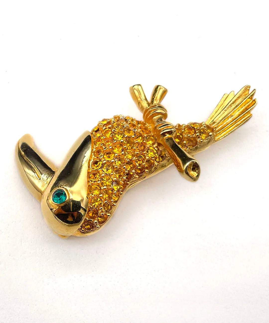 【USA輸入】ヴィンテージ K.J.L バード ビジュー ブローチ/Vintage K.J.L Bird Bijou Brooch