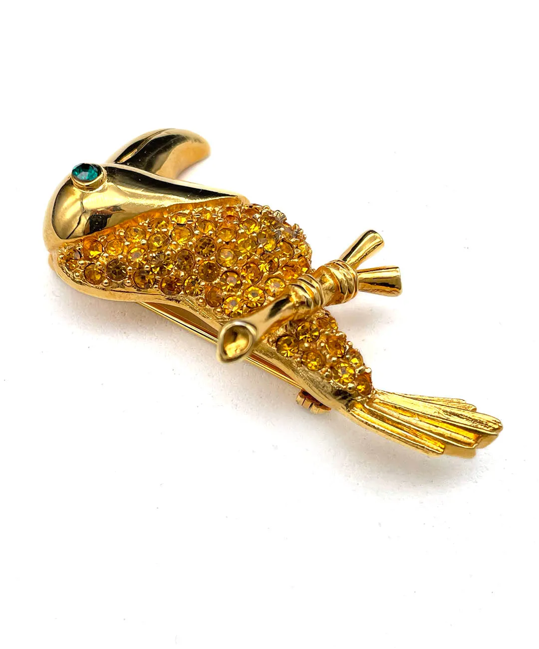 【USA輸入】ヴィンテージ K.J.L バード ビジュー ブローチ/Vintage K.J.L Bird Bijou Brooch