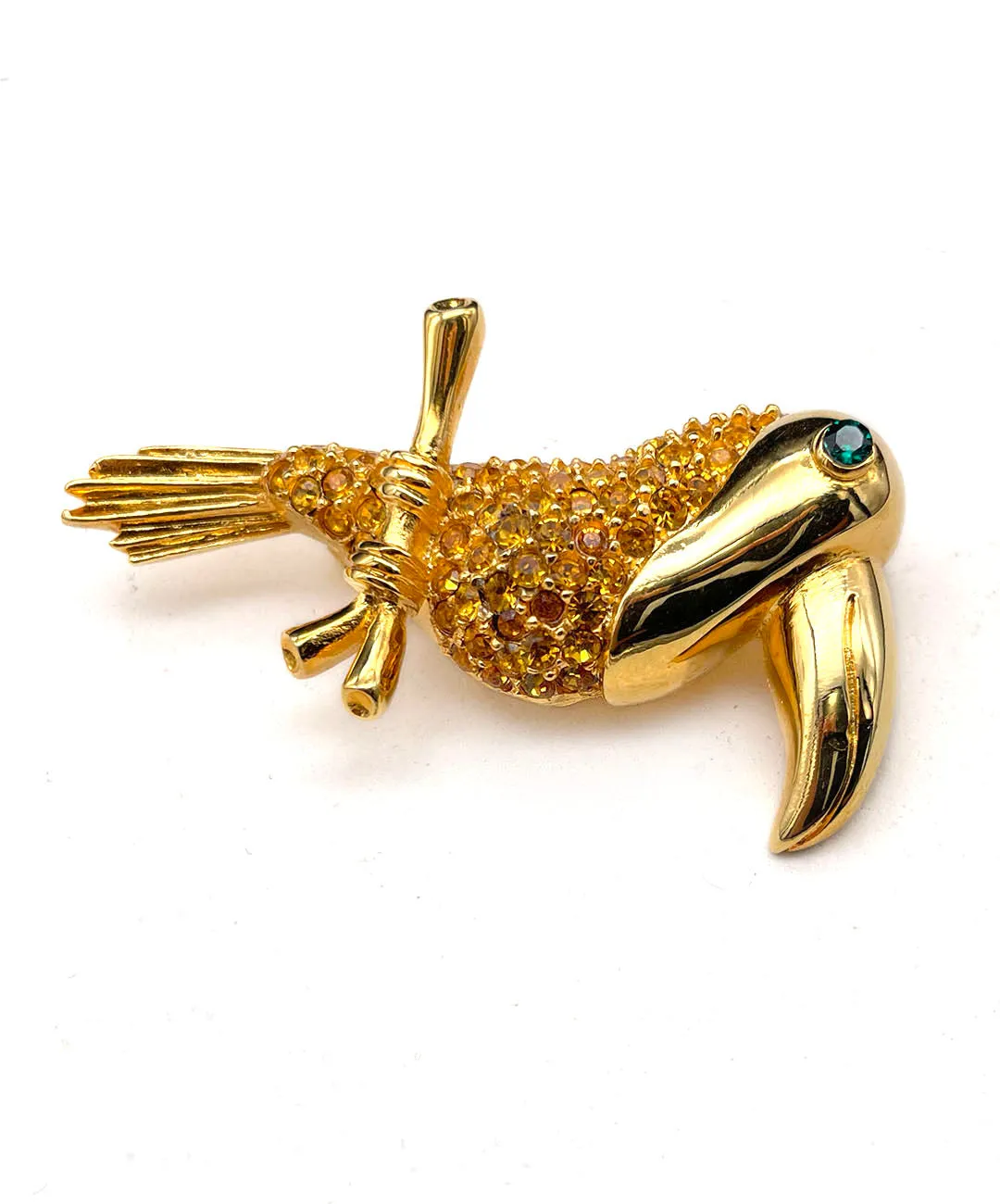 【USA輸入】ヴィンテージ K.J.L バード ビジュー ブローチ/Vintage K.J.L Bird Bijou Brooch