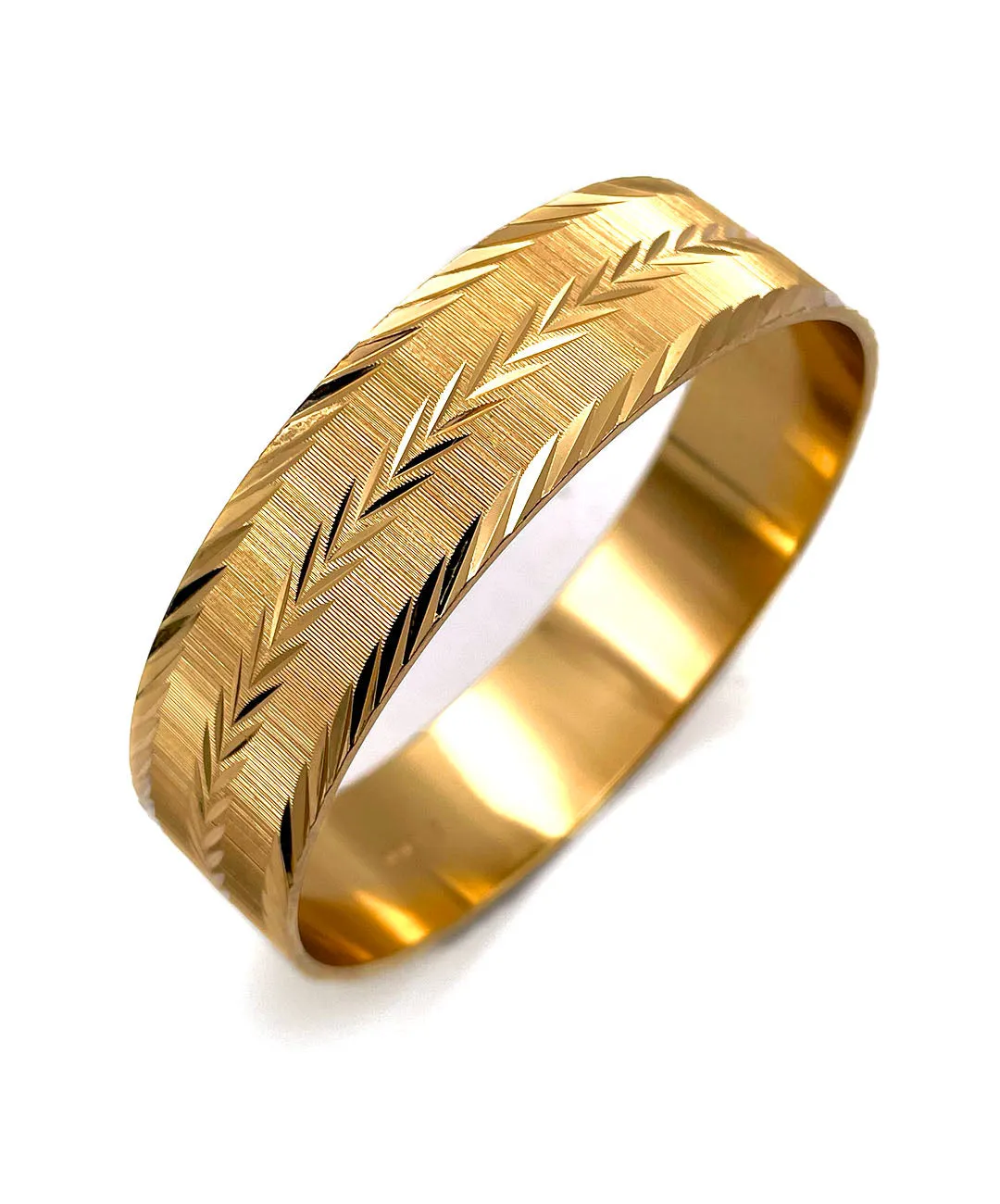 【USA輸入】ヴィンテージ MONET ゴールド カッティング バングル/Vintage MONET Gold Cutting Bangle