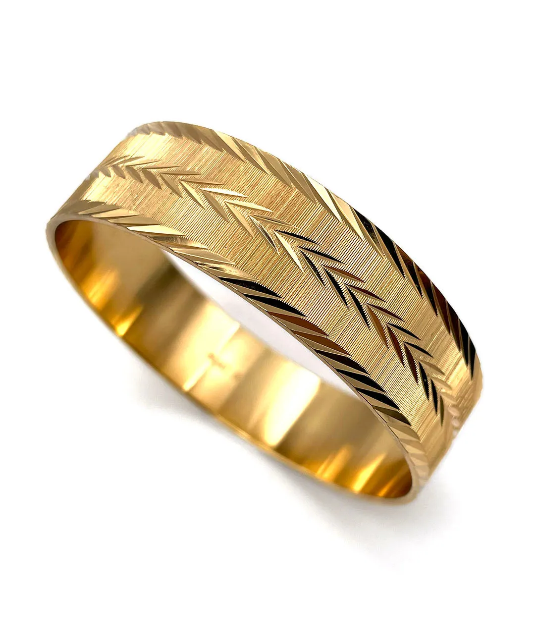 【USA輸入】ヴィンテージ MONET ゴールド カッティング バングル/Vintage MONET Gold Cutting Bangle